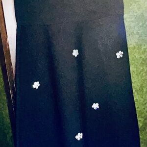 NWT Black Dress Long Sleeveless w/pearl & glistening accents ‘Elegant’ 👌🏼